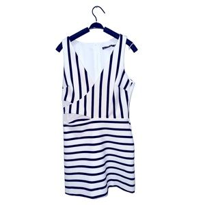 ZARA WHITE & NAVY STRIPE PLAYSUIT | Size M